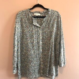 Blue floral Loft XXL blouse